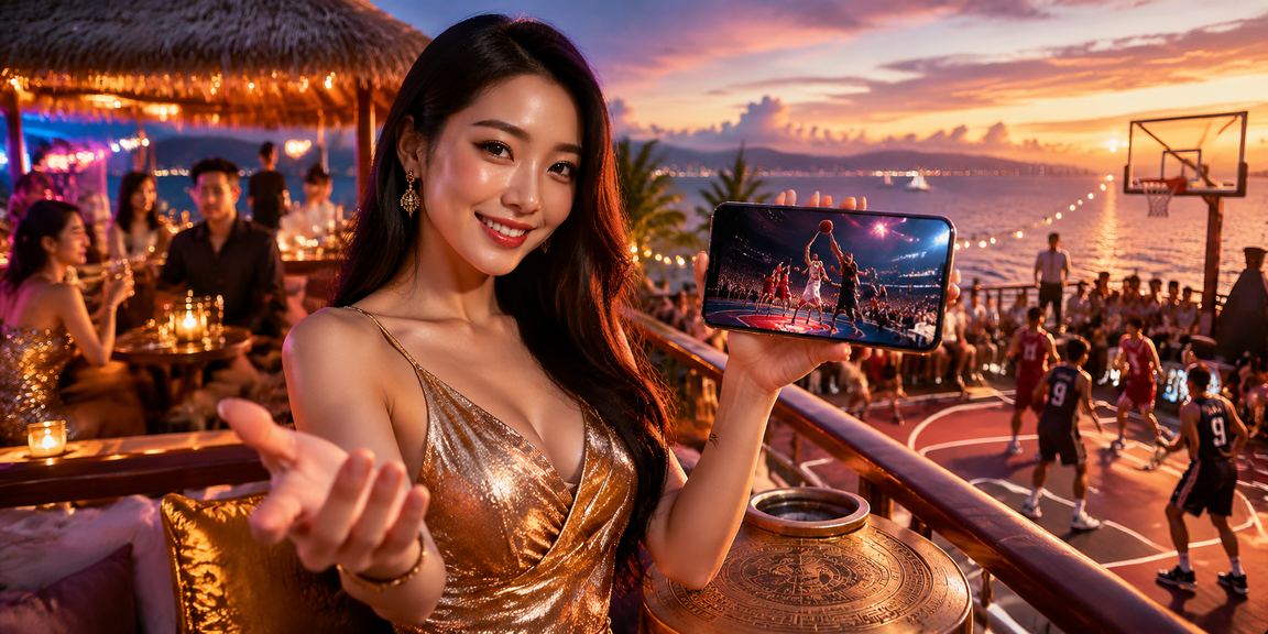 Người hâm mộ bóng rổ đặt cược tại bãi biển Nha Trang dưới ánh đèn đêm